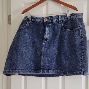 Lane Bryant Classic Blue Denim A-Line Skirt